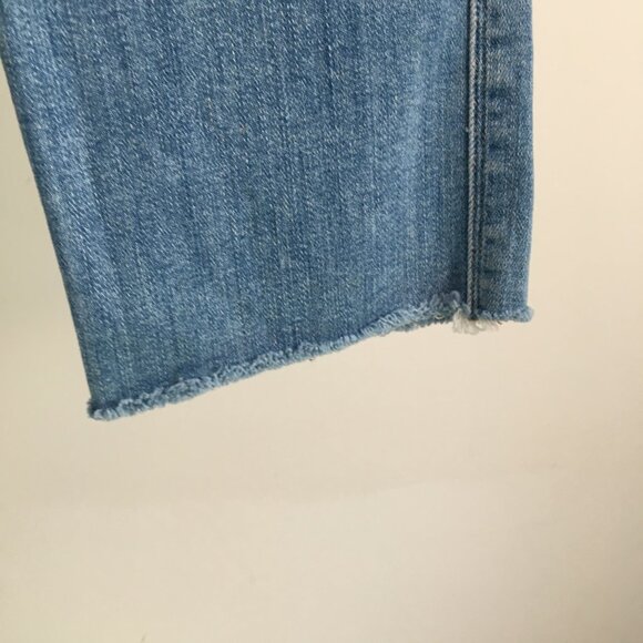 FRAME Denim 5 Pocket Overturn Wash Heritage Le Sylvie Slender Straight Jeans - Picture 8 of 12
